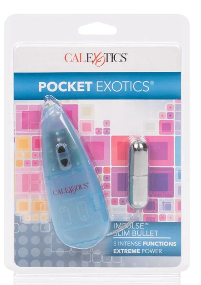 Pocket Exotics Impulse Slim Silver Bullet Pocket Exotics Female Sex Toys