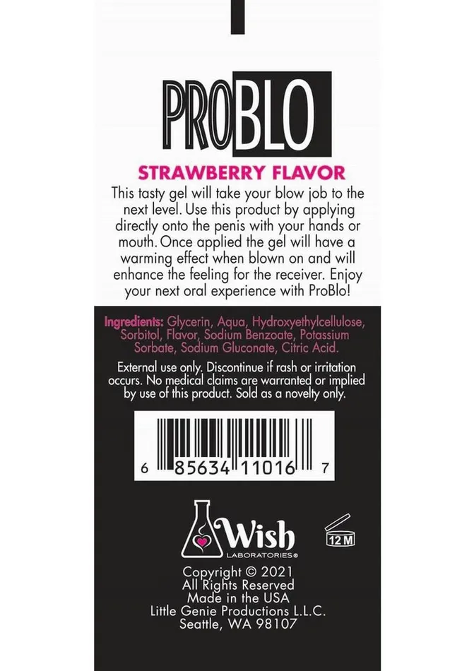 Problo Enhancers Problo Fishbowl Oral Pleasure Flavored Gel 10ml 65 Per Bowl Strawberry