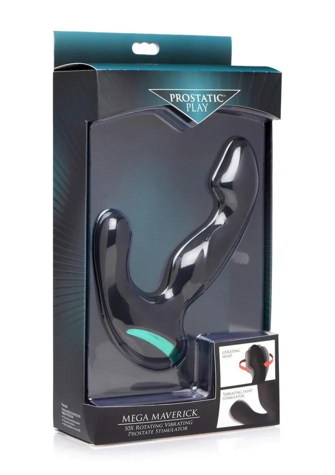 Prostatic Play Mega Maverick Rechargeable Silicone Rotating Vibrating Prostate Stimulator Prostatic Play Male Sex Toys