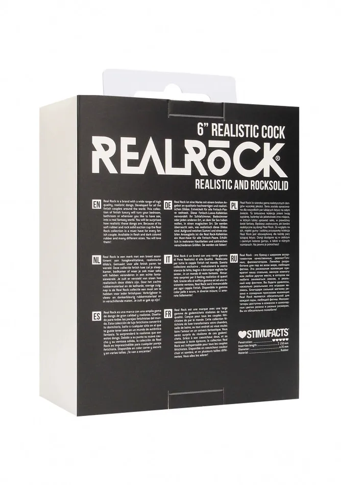 Realistic Cock 6 Black Shots RealRock Dildos