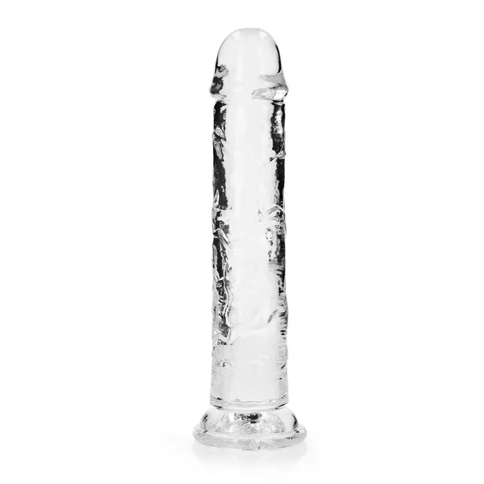 REALROCK 25 cm Straight Dildo Clear Clear 25 cm 10 Dong Shots Toys Dildos