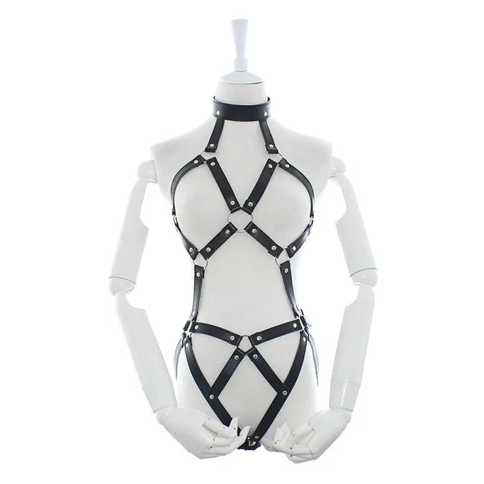 Restraints Sexy Women PU Leather Full Harness Restraint Set Bdsm Bondage sex toys for us