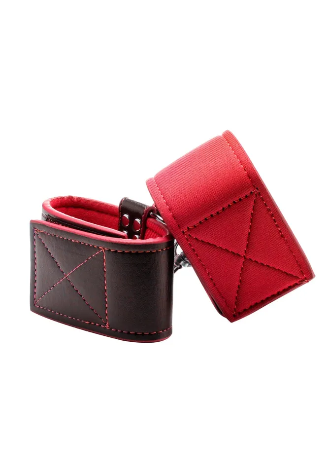 Restraints Shots Ouch Reversible Wrist Cuffs Red