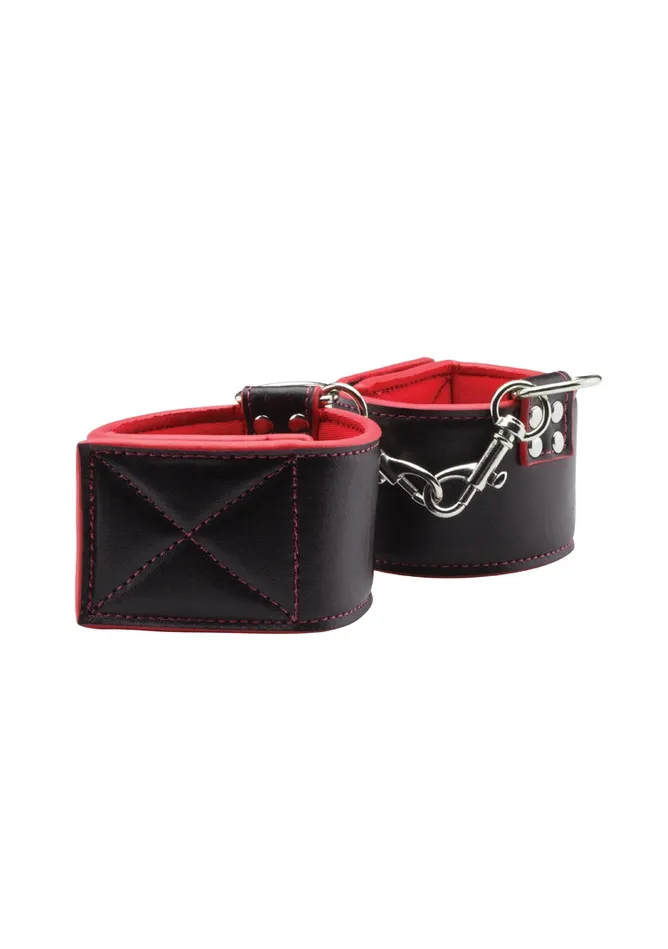 Restraints Shots Ouch Reversible Wrist Cuffs Red