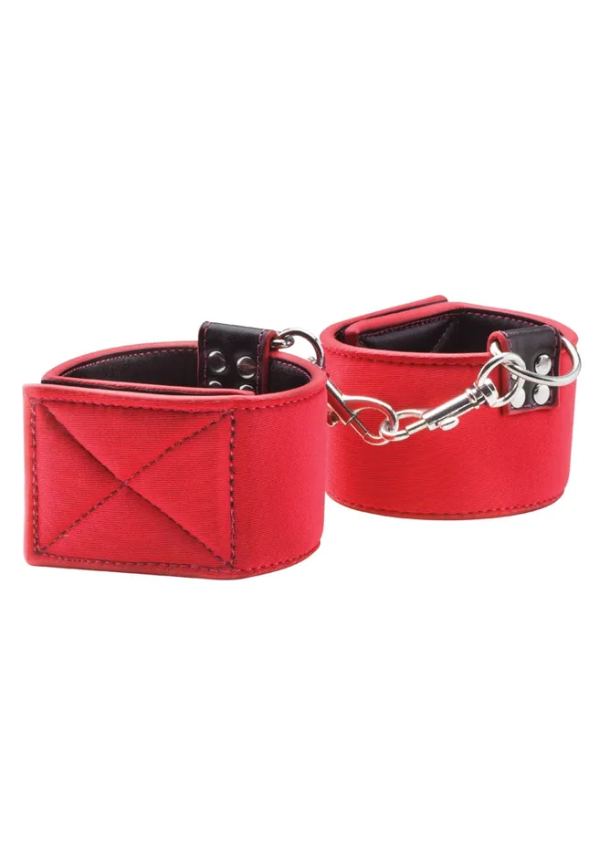 Restraints Shots Ouch Reversible Wrist Cuffs Red