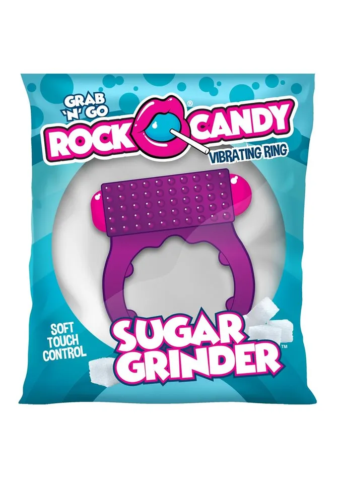 Rock Candy Sugar Grinder Vibrating Cock Ring Rock Candy Toys Couples