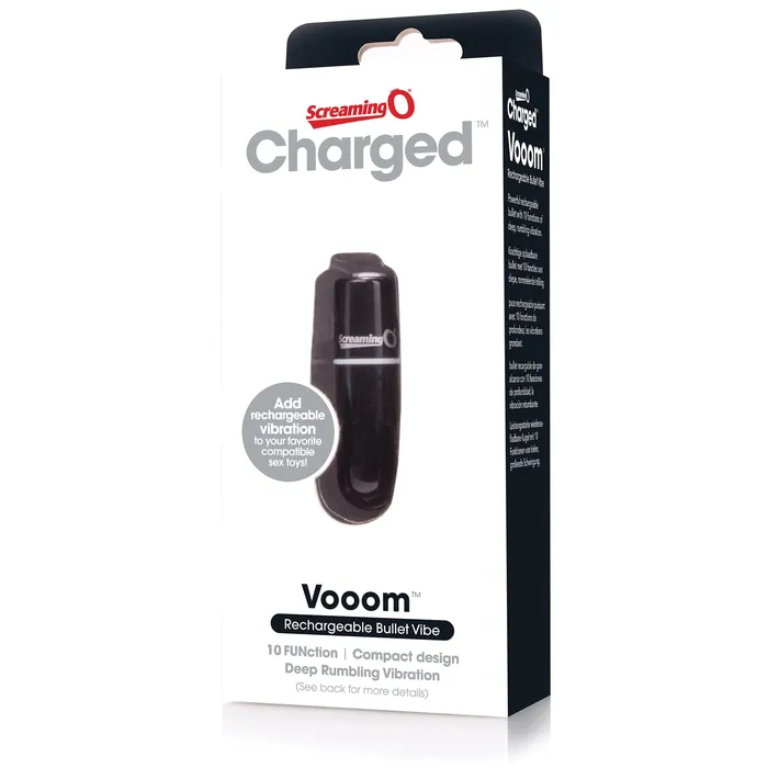 Screaming O Vibrators Charged Vooom Rechargeable Bullet Vibe Black