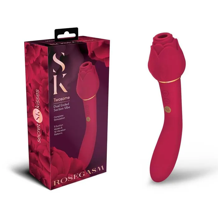 Secret Kisses ROSEGASM TWOSOME Rose 203 cm Air Pulsation Stimulator Vibrator Secret Kisses Vibrators