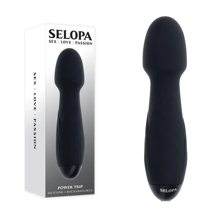 Selopa Vibrators Selopa POWER TRIP Black 188 cm USB Rechargeable Massage Wand