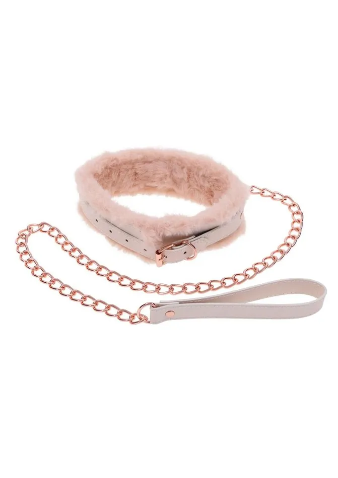 Sex and Mischief Couples Sex and Mischief Peaches N Creame Fur Collar Andamp Leash