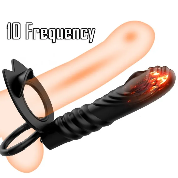 sex toys for us Anal 10 Frequency Double Penetration Anal Plug Dildo Butt Plug Vibrator For Men