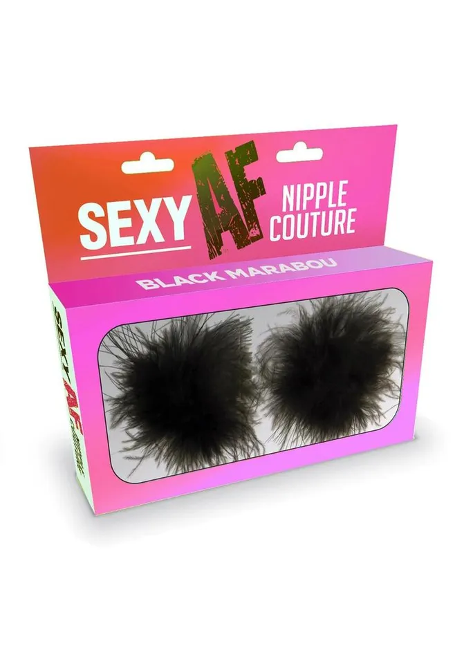 Sexy AF Marabou Nipple Couture Silicone Pasties AF Female Sex Toys