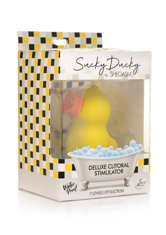 SHEGASM Female Sex Toys Inmi Sucky Ducky Deluxe Rechargeable Silicone Clitoral Stimulator