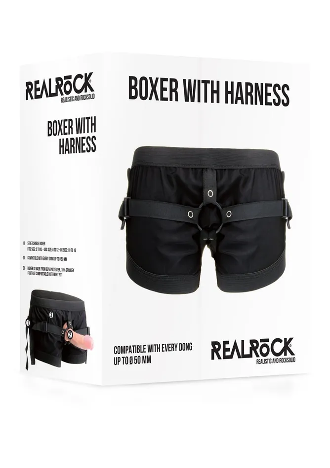 Shots RealRock Female Sex Toys Boxer With Harness