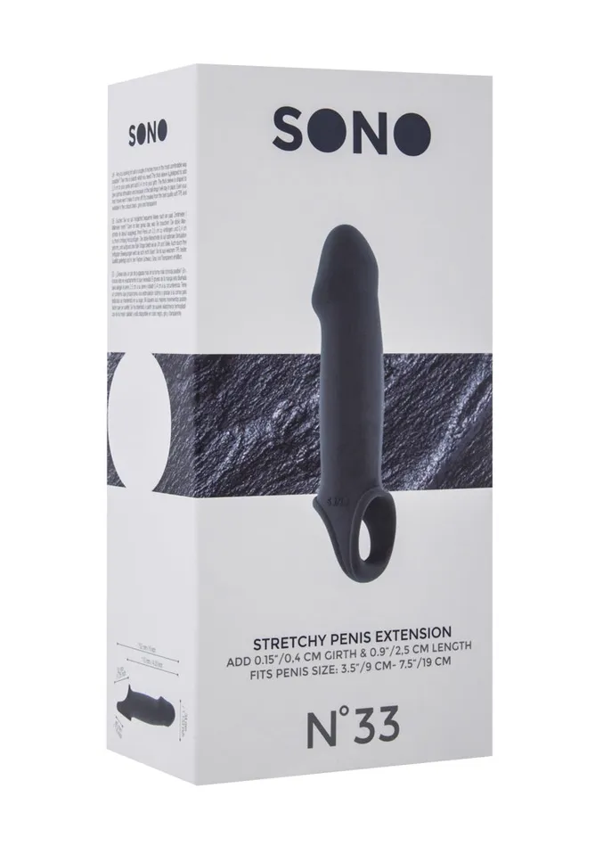 Shots Sono Male Sex Toys Sono No33 Stretchy Penis Extension Grey