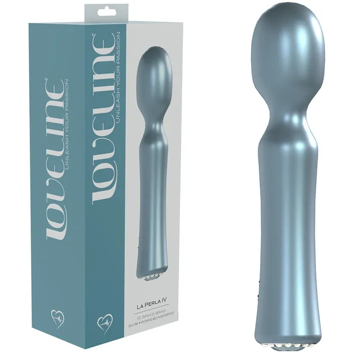 Shots Toys Vibrators LOVELINE La Perla IV Pearlescent Blue 192 cm Massage Wand