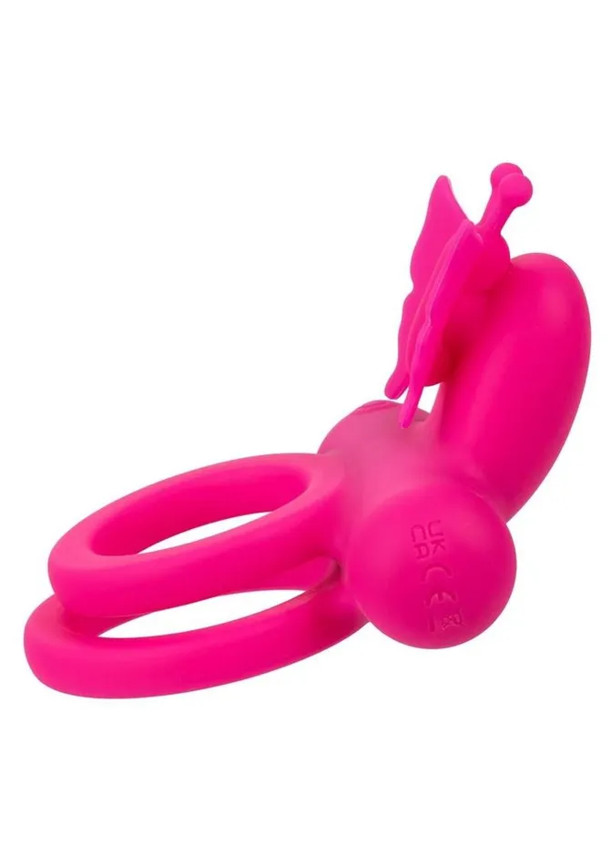 Silicone Rechargeable Dual Butterfly Couples Ring Couples Enhancers Female Sex Toys