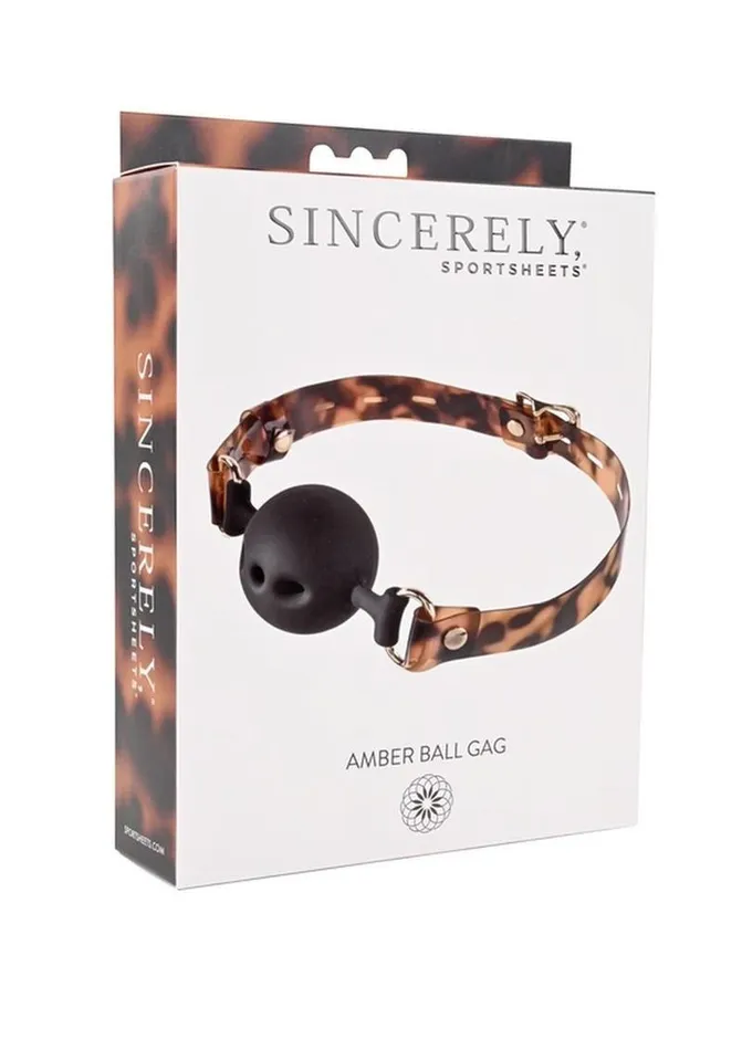 Sincerely Male Sex Toys Sincerely Amber Silicone Ball Gag