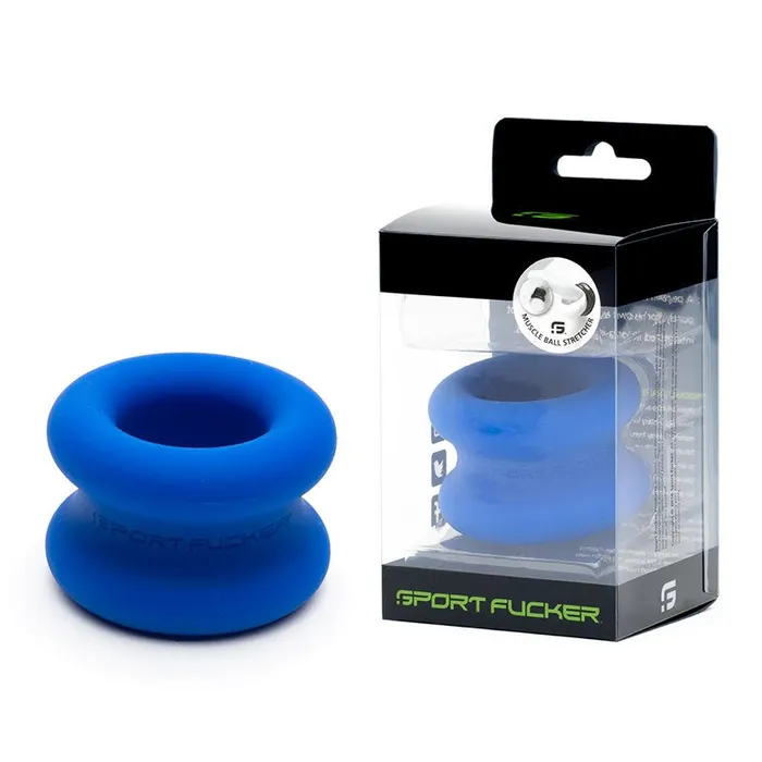 Sport Fucker Male Sex Toys Sport Fucker Muscle Ball Stretcher Blue Silicone Ball Stretcher Ring