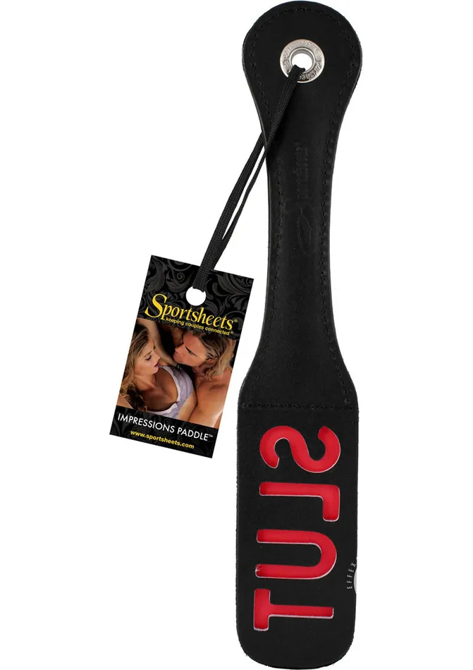 Sportsheets Restraints Sportsheets Leather Slut Impression Paddle