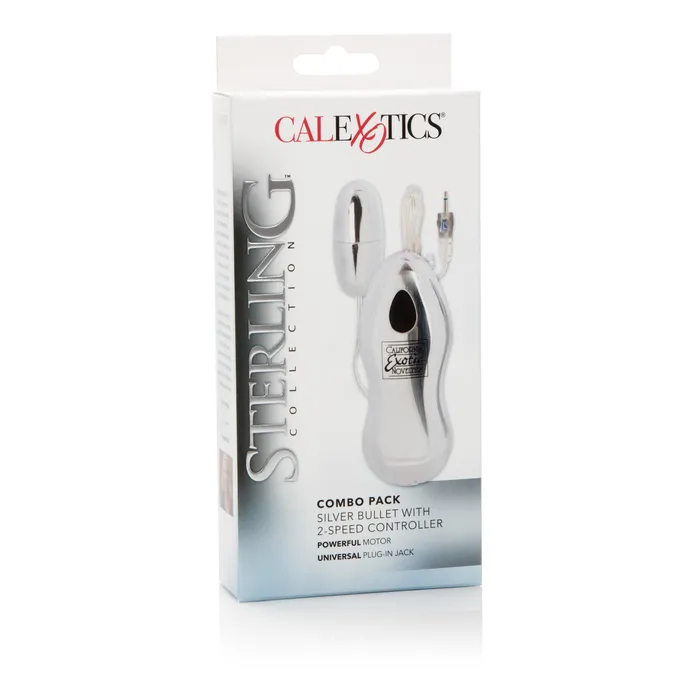 Sterling Collection Combo Pack Silver Bullet With 2Speed Controller California Exotic Female Sex Toys