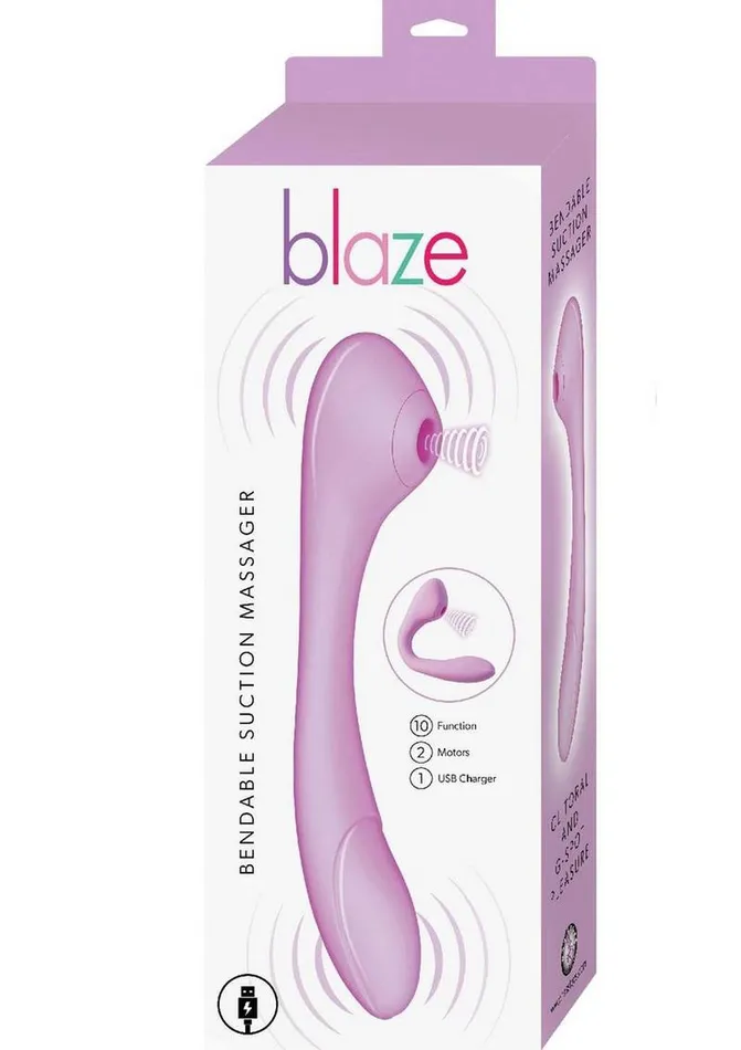 The Beat Female Sex Toys Blaze Bendable Suction Rechargeable Silicone Massager