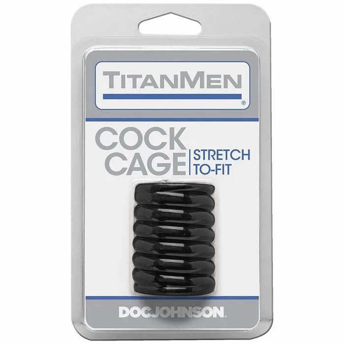 TitanMen Male Sex Toys Titanmen Tools Cock Cage Black