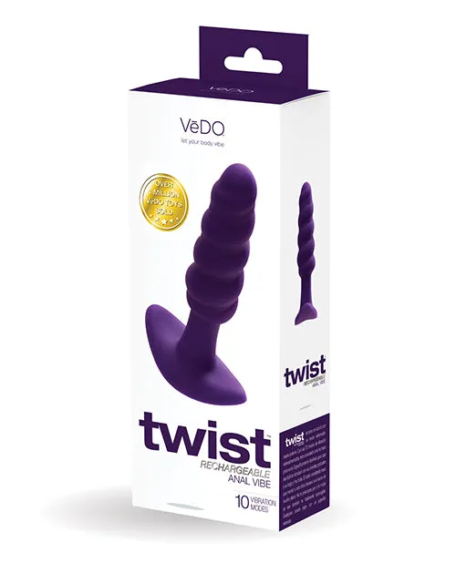 Vedo Twist Rechargeable Anal Plug Savvy Co Anal