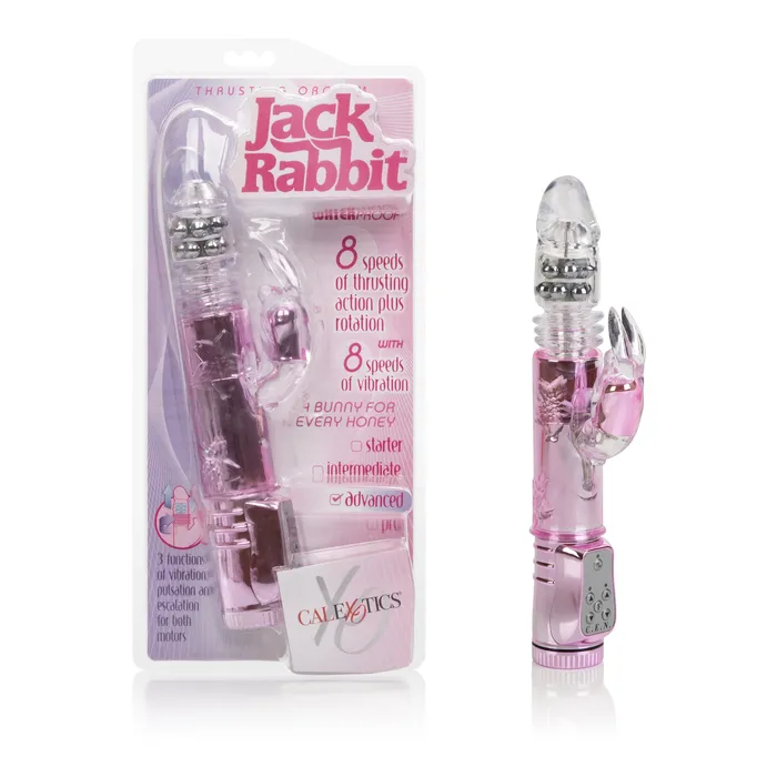 Vibrators California Exotic Thrusting Orgasm Jack Rabbit Pink