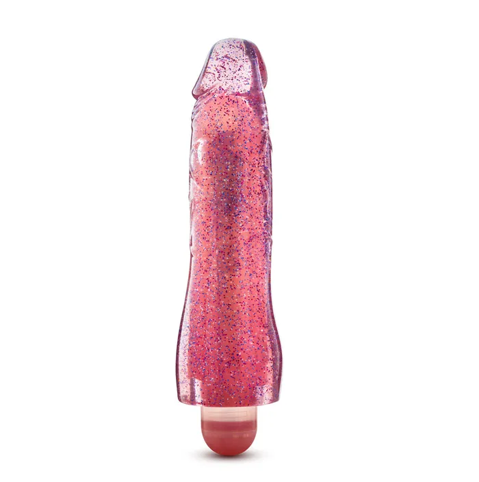 Vibrators Glow Dicks Molly Glitter Vibrator Pink Blush Novelties