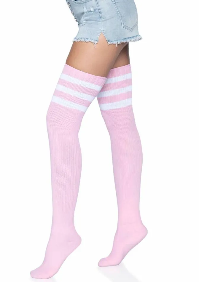 Vibrators Leg Avenue Athlete Thigh High 3 Stripe Top Leg Avenue