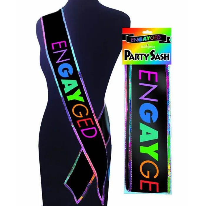 Vibrators Little Genie EnGAYged Sash Novelty Sash