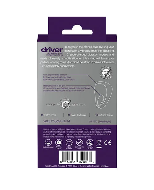 Vibrators Savvy Co Vedo Driver Rechargeable C Ring