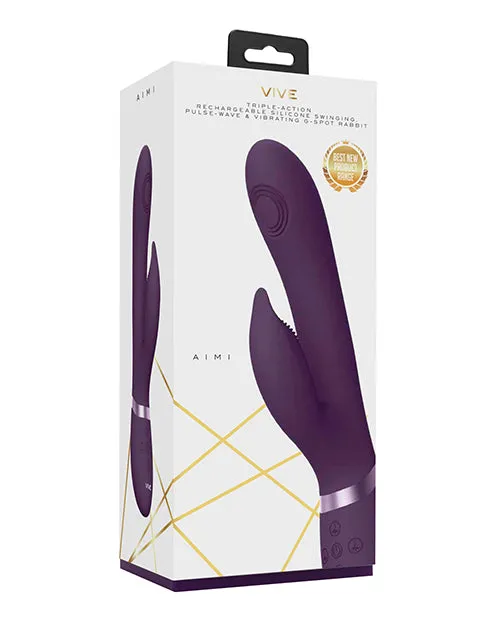 Vibrators Shots Vive Aimi Pulse GSpot Rabbit Purple Shots America LLC