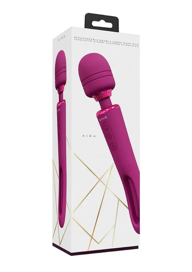 Vive Kiku Rechargeable Double Ended Wand with GSpot Stimulator Vive by Shots Female Sex Toys