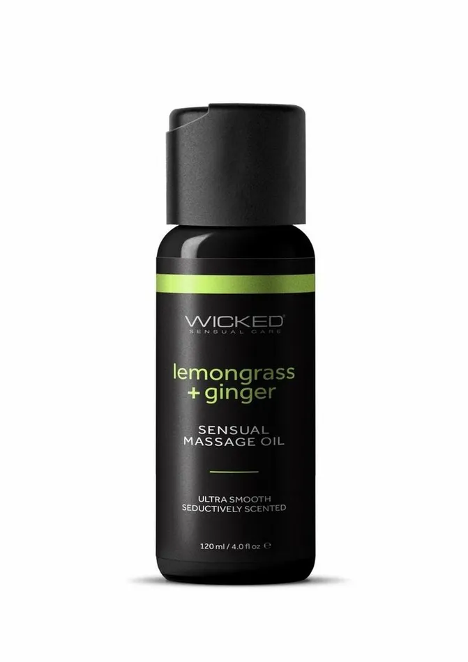 Wicked Sensual Care Couples Wicked Sensual Massage Oil 4oz Lemongrass and Ginger