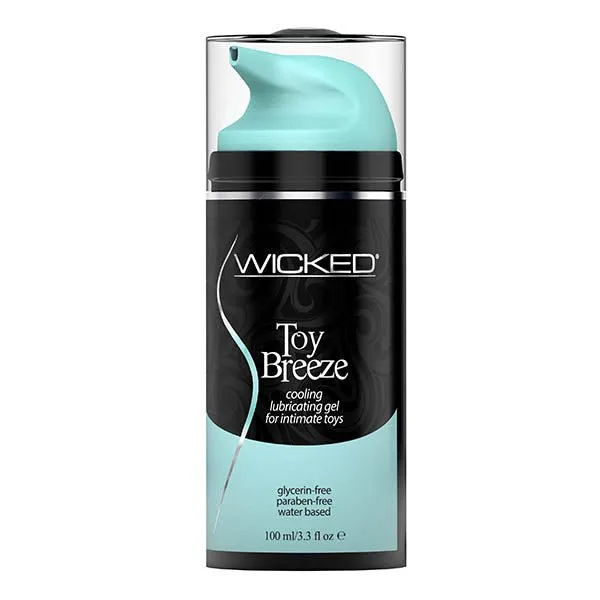 Wicked Toy Breeze Cooling Glycerin Free Water Based Lubricant 100 ml 33 oz Bottle Wicked Sexual Health Wellbeing