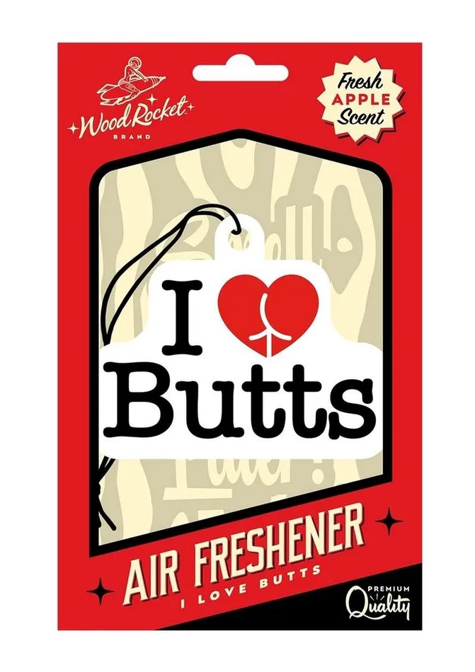 WoodRocket Vibrators I Love Butts Air Freshener