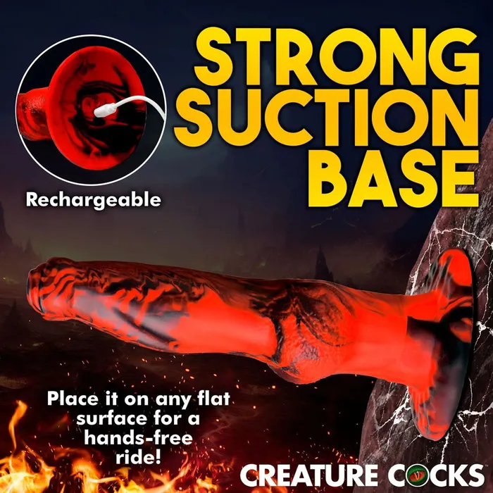 XR Brands Dildos Creature Cocks Hell Wolf Red 22 cm USB Rechargeable Thrusting Fantasy Dildo