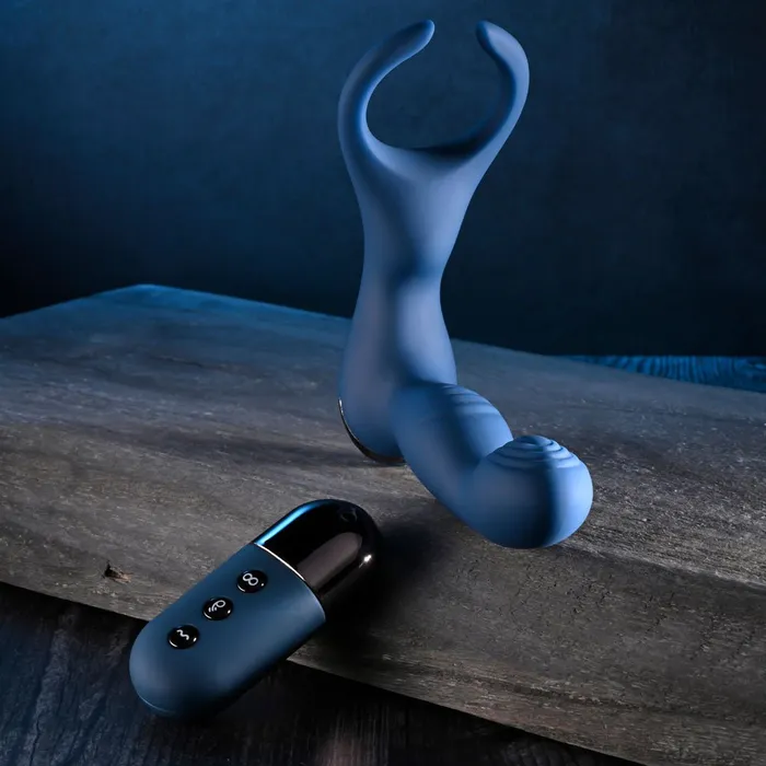 Zero Tolerance BY ALL MEANS Blue 134 cm USB Rechargeable Prostate Massager with Cock Ring Zero Tolerance Male Sex Toys