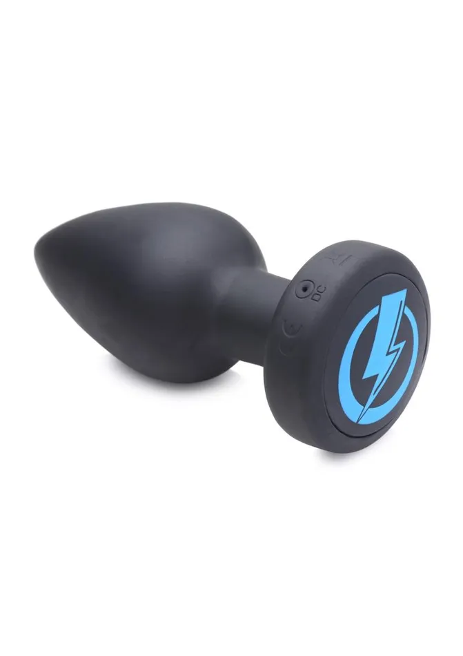 Zeus Electrosex Zeus Vibrating and EStim Silicone Rechargeable Anal Plug with Remote Control Male Sex Toys